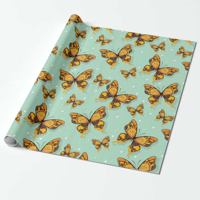 Butterflies Wrapping Paper (Unrolled)