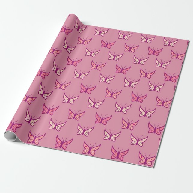 Butterflies Wrapping Paper (Unrolled)