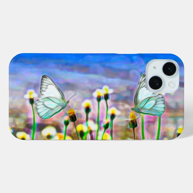 Butterflies Yellow Spring Flowers Blue Sky  Case-Mate iPhone Case (Back (Horizontal))