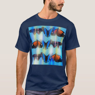 butterfliesrebirth of a butterfly with sequinsblue T-Shirt