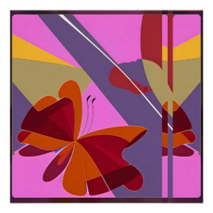 Butterflown Abstract - Ken Gauge Art Poster
