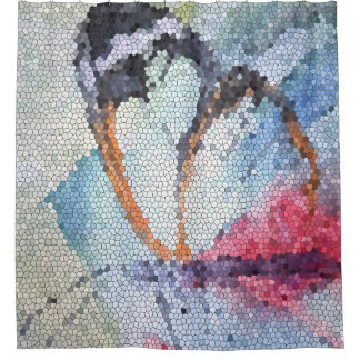 Butterfly 10 Mosaic shower curtain