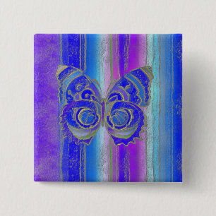 Butterfly #2 15 cm square badge