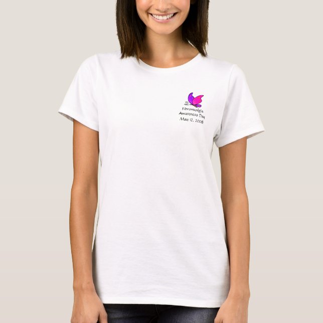 Butterfly (2), Fibromyalgia Awareness DayMay 12... T-Shirt (Front)