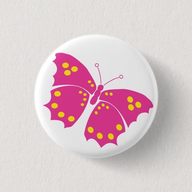 Butterfly 3 Cm Round Badge (Front)
