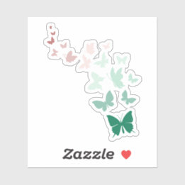 Butterfly 3" x 3" Custom-Cut Vinyl Stickers