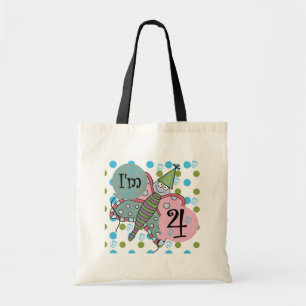 Butterfly 4th Birthday Tshirts and Gifts Tote Bag