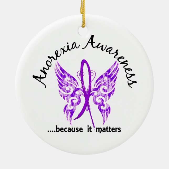 Butterfly 6.1 Anorexia Ceramic Ornament (Back)