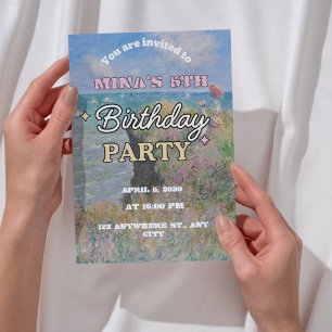  Butterfly  6th Birthday Invitation girls