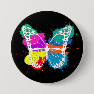 Butterfly 7.5 Cm Round Badge