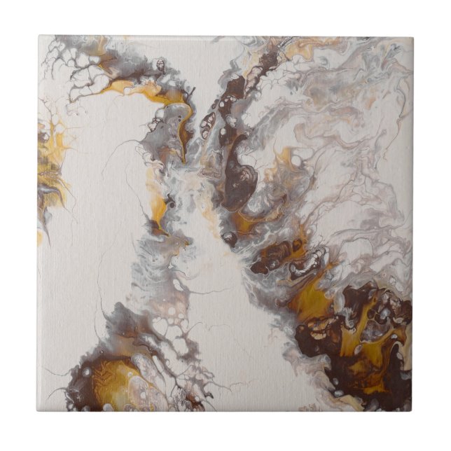 Butterfly - abstract acryl ceramic tile (Front)
