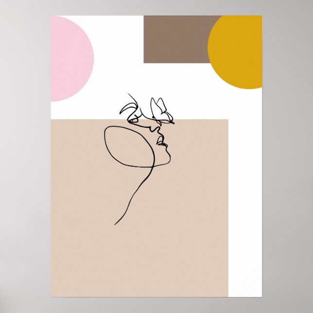 Butterfly abstract art poster (Front)