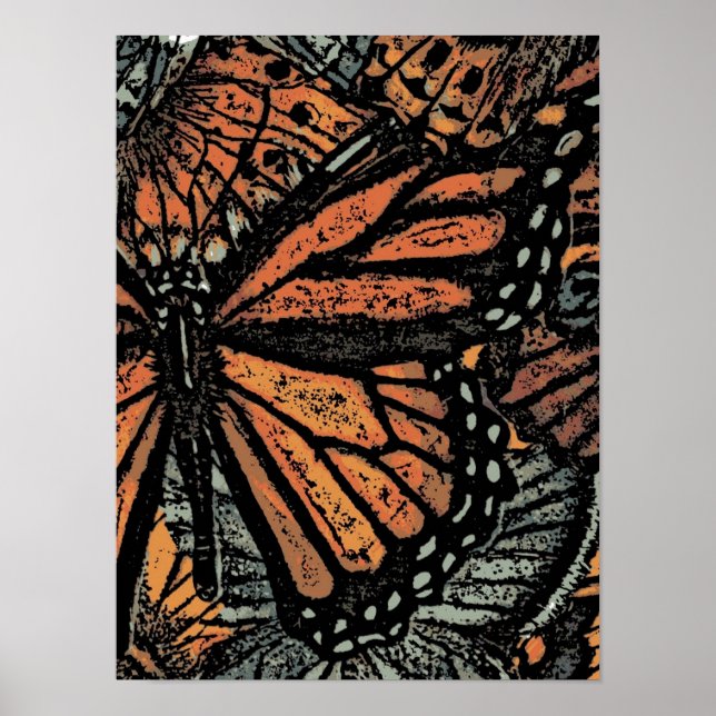 Butterfly abstract art poster (Front)