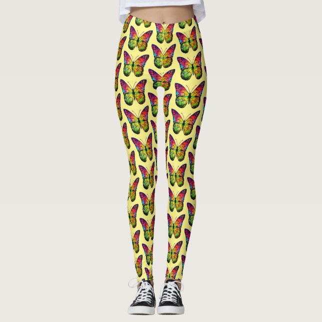 BUTTERFLY ABSTRACT LEGGINGS (Front)
