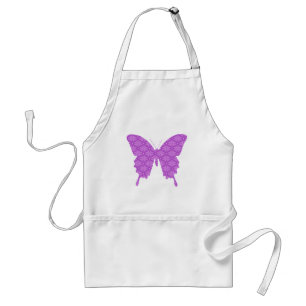 Butterfly, abstract pattern, lavender and purple standard apron