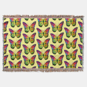 BUTTERFLY ABSTRACT THROW BLANKET