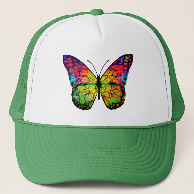 BUTTERFLY ABSTRACT TRUCKER HAT (Front)