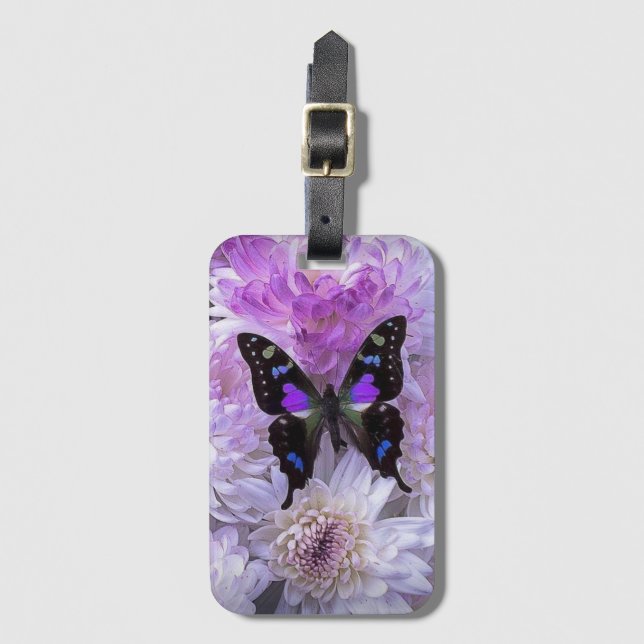 Butterfly Acrylic Luggage Tag (Front Vertical)