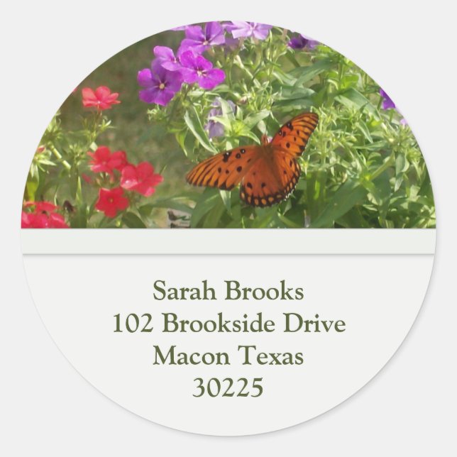 Butterfly Address Label (Front)