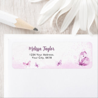 Butterfly Address Return Address Label