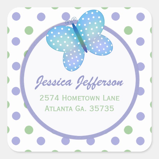 Butterfly Address Stickers (Front)