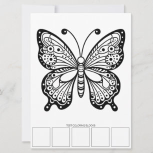 Butterfly Adult Colouring Cards 