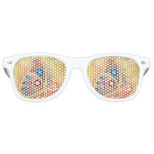 Butterfly Adult Retro Party Shades, White Sunglasses