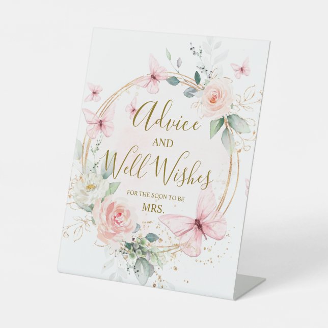 Butterfly Advice and Well Wishes Sign (Front)