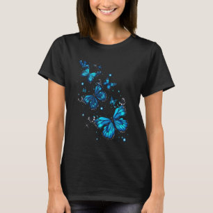 butterfly aesthetic butterflies nature blue T-Shirt