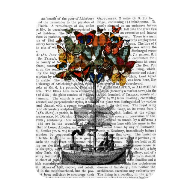 Butterfly Airship Magnet (Vertical)