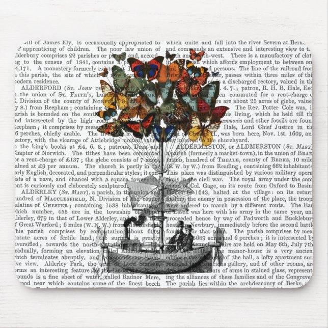 Butterfly Airship Mouse Pad (Front)