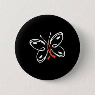 Butterfly  Aml Leukaemia Awareness  6 Cm Round Badge