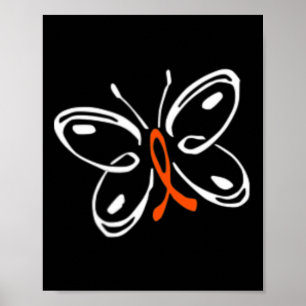 Butterfly  Aml Leukaemia Awareness  Poster