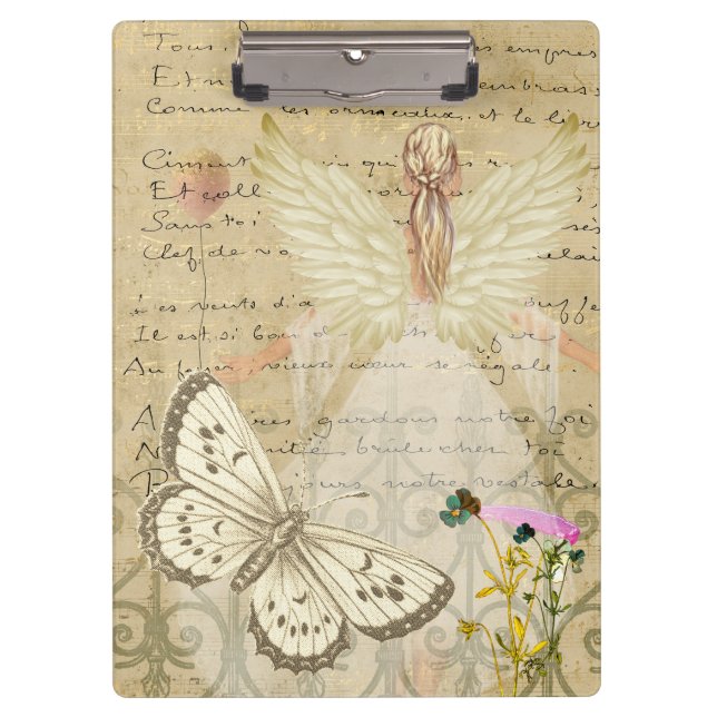 Butterfly and Angel Collage Clipboard (Front)