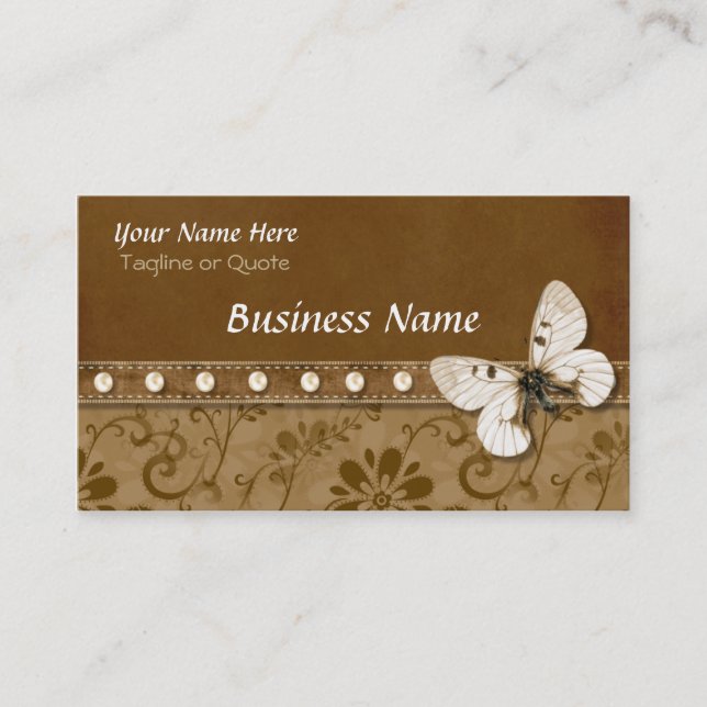 Butterfly and Beads Business Card (Front)