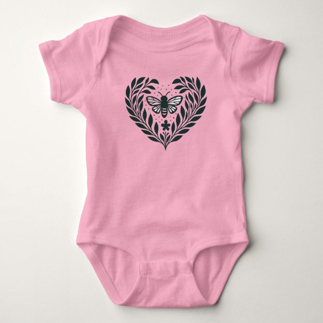 Butterfly and Boughs Baby T-Shirt Bodysuit (Front)