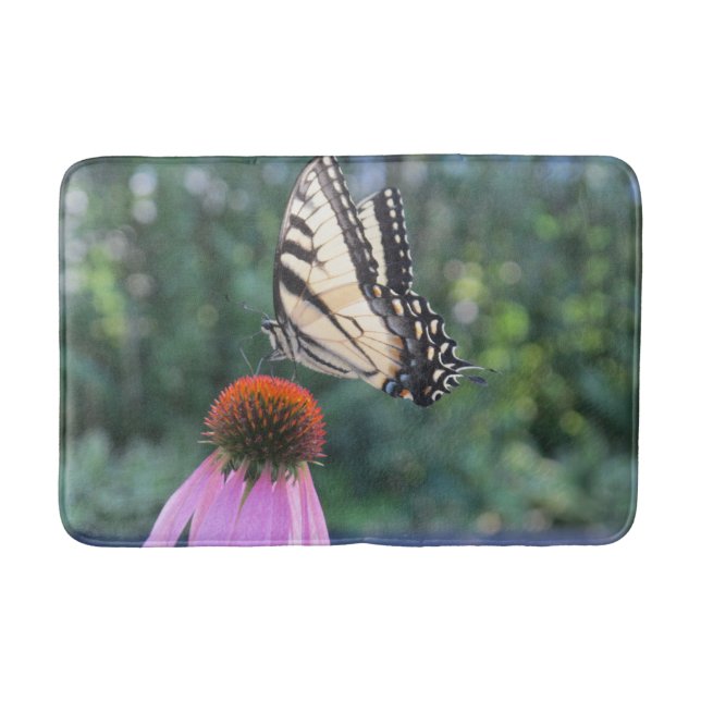 Butterfly and Coneflower bath mat (Front)