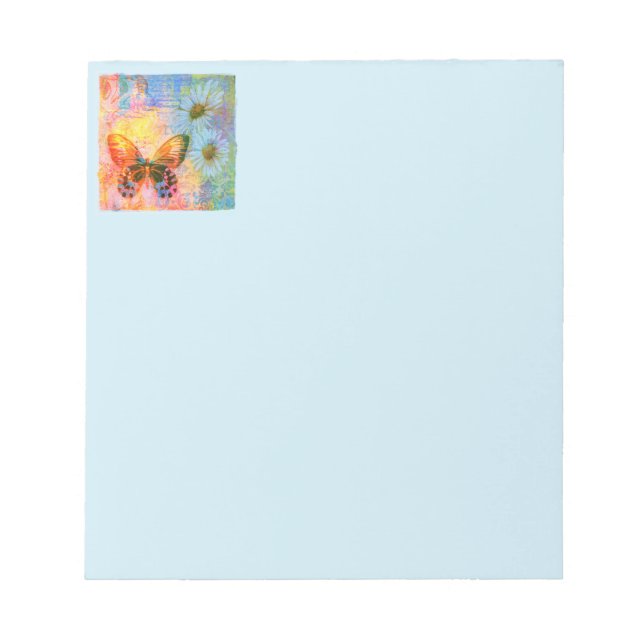 butterfly and daisies  notepad (Front)