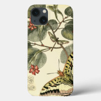 Butterfly and Dragonfly with Red Flowers