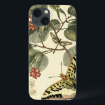Butterfly and Dragonfly with Red Flowers iPhone 13 Case<br><div class="desc">Vision Studio created this captivating scene of a butterfly and dragonfly fluttering near a group of red flowers. If you love nature you should get this print for yourself. It would also make an amazing gift for someone special in your life!</div>