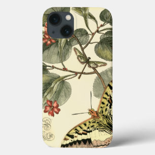 Butterfly and Dragonfly with Red Flowers iPhone 13 Case