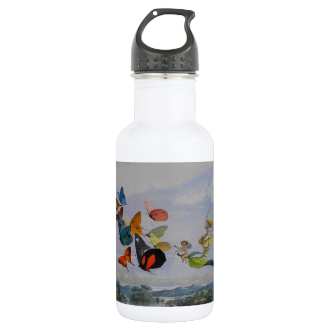 Butterfly and Fairy Queen Butterflies Fairies 532 Ml Water Bottle (Front)