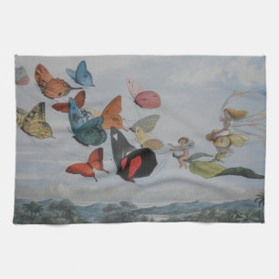 Butterfly and Fairy Queen Butterflies Fairies Tea Towel