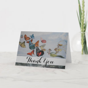 Butterfly and Fairy Queen Butterflies Fairies Thank You Card