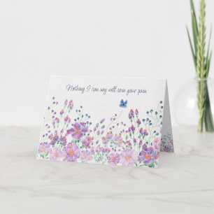 Butterfly and Floral Border Sympathy Card
