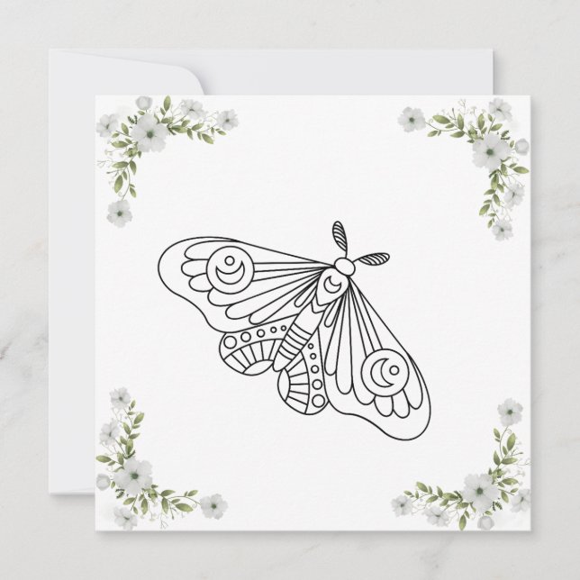 Butterfly and Flower Invitation (Front)