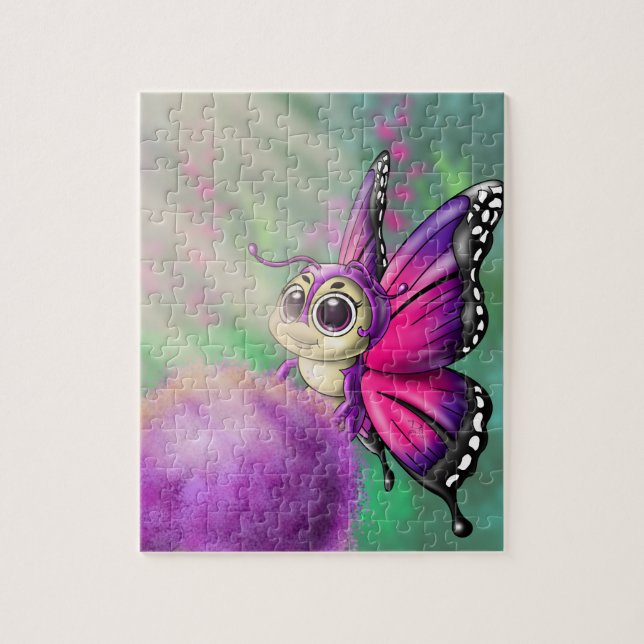 Butterfly and Flower Jigsaw Puzzle (Vertical)
