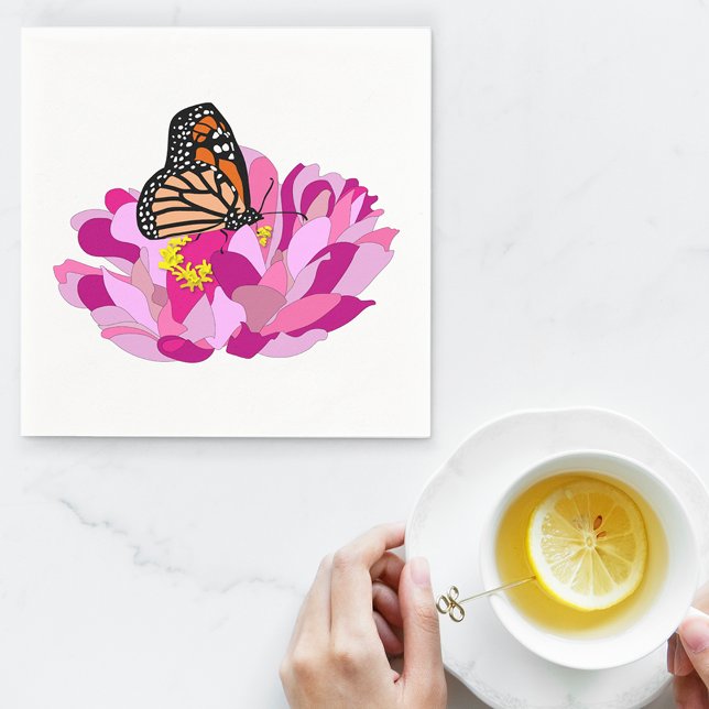 Butterfly And Flower Napkin (Creator Uploaded)