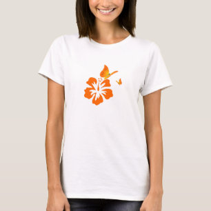 butterfly and flower orange T-Shirt