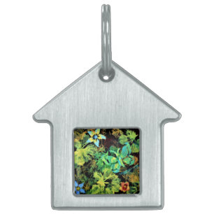 Butterfly and Flower Rodilius Framed Pet Tag
